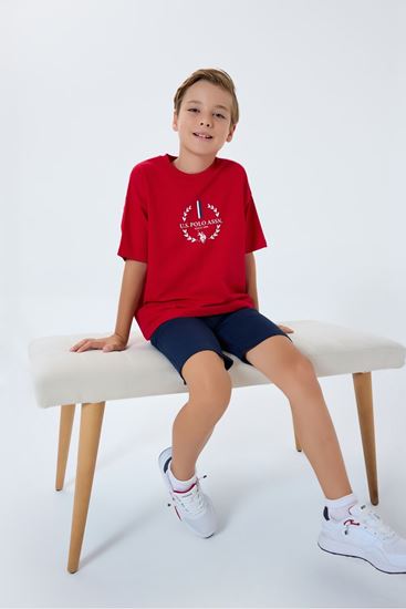4-15 Yaş Lisanslı Us Polo Assn Erkek Çocuk Takım-Kırmızı