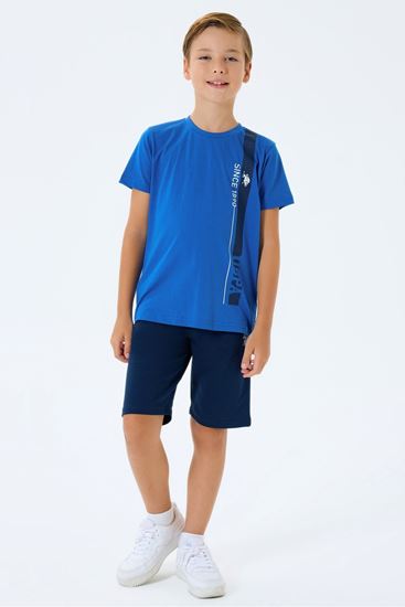 4-15 Yaş Lisanslı Us Polo Assn Erkek Çocuk Takım-Saks