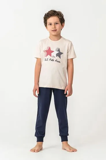4-15 Yaş Lisanslı Us Polo Assn Erkek Çocuk Takım-Latte