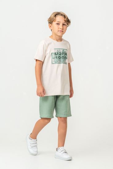 4-15 Yaş Lisanslı Us Polo Assn Erkek Çocuk Takım-Latte