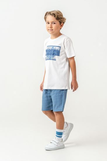 4-15 Yaş Lisanslı Us Polo Assn Erkek Çocuk Takım-Ekru