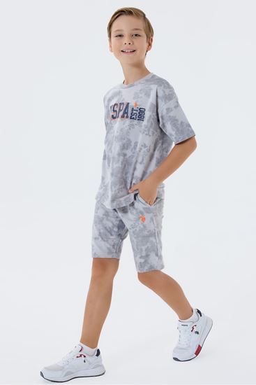 4-15 Yaş Lisanslı Us Polo Assn Erkek Çocuk Takım-Uzay Grisi