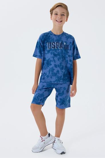 4-15 Yaş Lisanslı Us Polo Assn Erkek Çocuk Takım-Saks