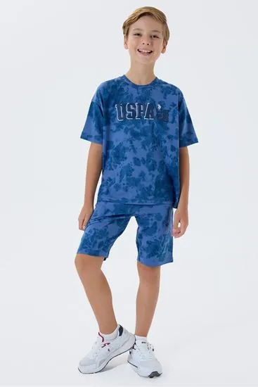 4-15 Yaş Lisanslı Us Polo Assn Erkek Çocuk Takım-Saks