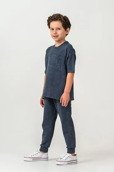 4-15 Yaş Lisanslı Us Polo Assn Erkek Çocuk Takım-Füme