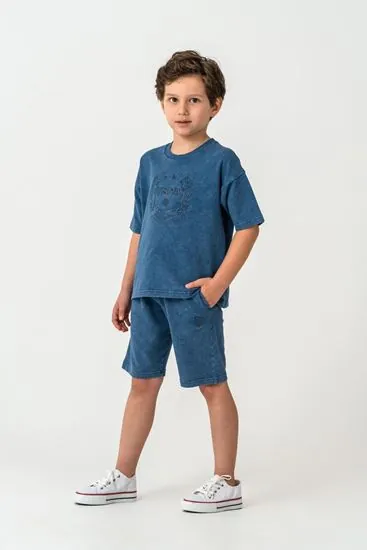 4-15 Yaş Lisanslı Us Polo Assn Erkek Çocuk Takım-İndigo