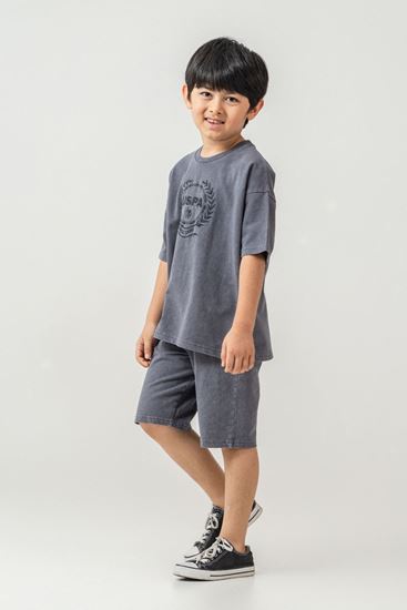 4-15 Yaş Lisanslı Us Polo Assn Erkek Çocuk Takım-Füme