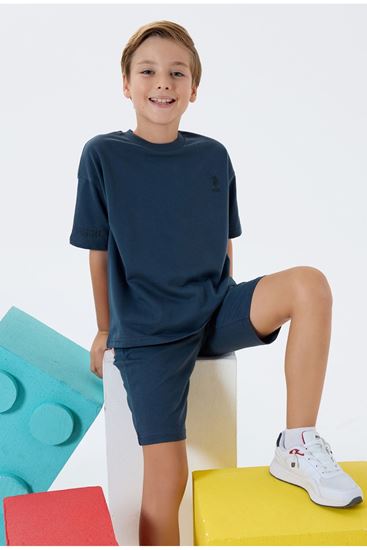 4-15 Yaş Lisanslı Us Polo Assn Erkek Çocuk Takım-İndigo