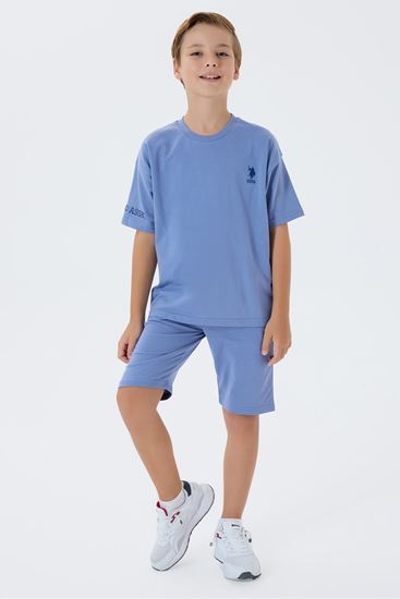 4-15 Yaş Lisanslı Us Polo Assn Erkek Çocuk Takım-Mavi