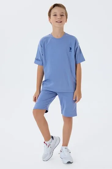 4-15 Yaş Lisanslı Us Polo Assn Erkek Çocuk Takım-Mavi