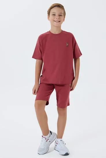 4-15 Yaş Lisanslı Us Polo Assn Erkek Çocuk Takım-Bordo