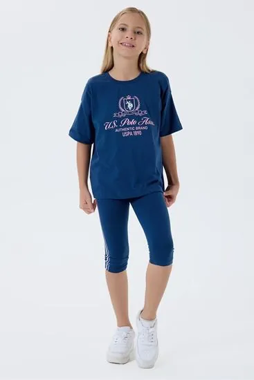 4-15 Yaş Lisanslı Us Polo Assn Kız Çocuk Takım-Lacivert