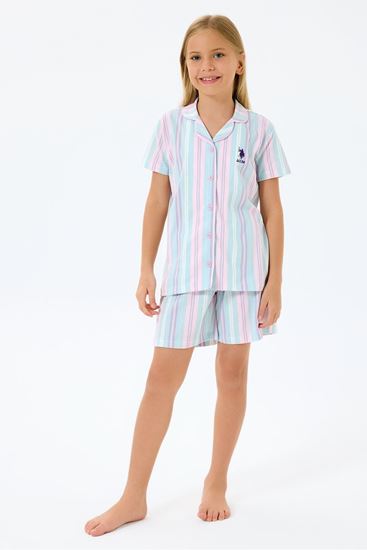 4-15 Yaş Lisanslı Us Polo Assn Kız Çocuk Takım-Lila