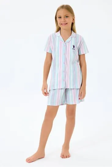 4-15 Yaş Lisanslı Us Polo Assn Kız Çocuk Takım-Lila