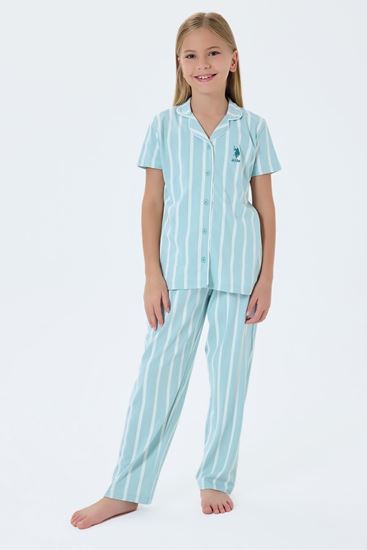 4-15 Yaş Lisanslı Us Polo Assn Kız Çocuk Takım-Su Yeşili