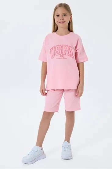 4-15 Yaş Lisanslı Us Polo Assn Kız Çocuk Takım-Somon