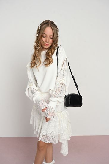 9-14 Yaş Modern Dreamy Kız Çocuk Takım-Ekru