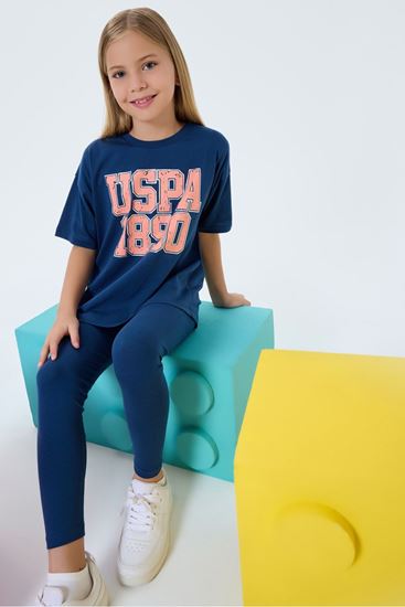 4-15 Yaş Lisanslı Us Polo Assn Kız Çocuk Takım-Lacivert