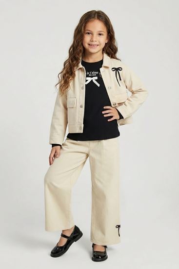 4-9 Yaş Mia Girls Kız Çocuk Pantolon-Bej