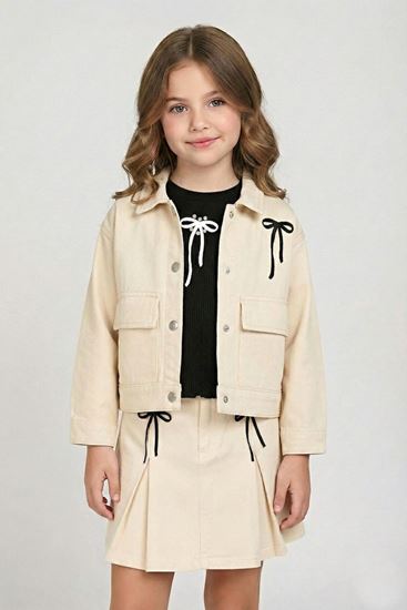 4-9 Yaş Mia Girls Kız Çocuk Şort Etek-Bej