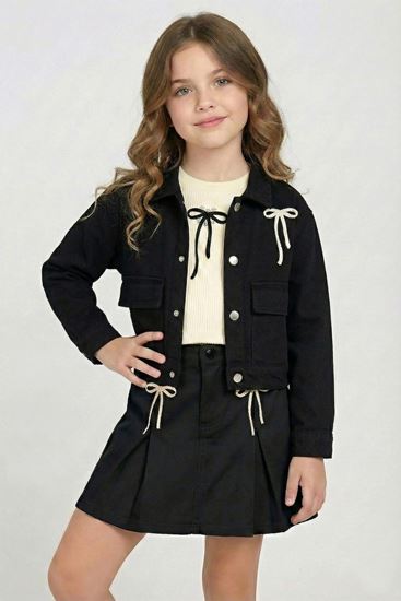 4-9 Yaş Mia Girls Kız Çocuk Şort Etek-Siyah