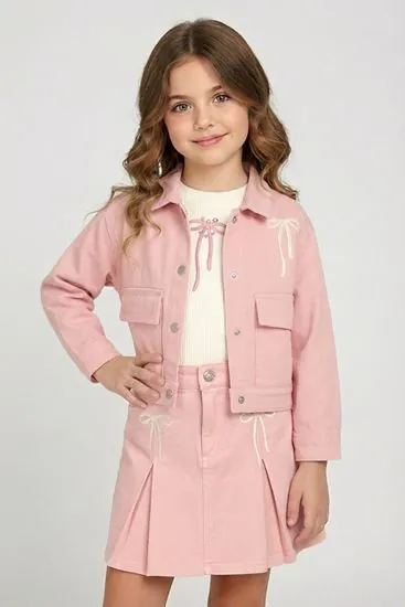 4-9 Yaş Mia Girls Kız Çocuk Şort Etek-Pembe