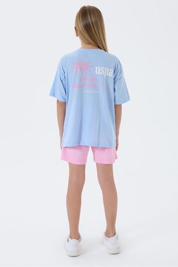 4-15 Yaş Lisanslı Us Polo Assn Kız Çocuk Takım-Mavi