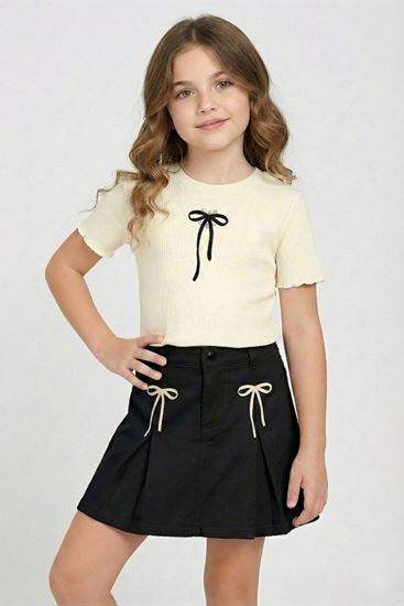 4-9 Yaş Mia Girls Kız Çocuk T-Shırt-Krem