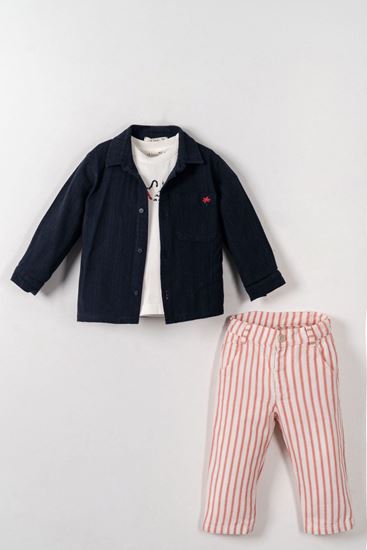 1-4 Yaş Leo Grant Erkek Çocuk 3'Lü Takım-Lacivert