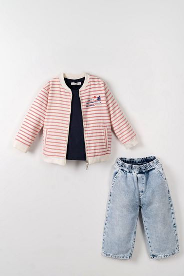 1-4 Yaş Line Sunny Coole Erkek Çocuk 3'Lü Takım-Mercan