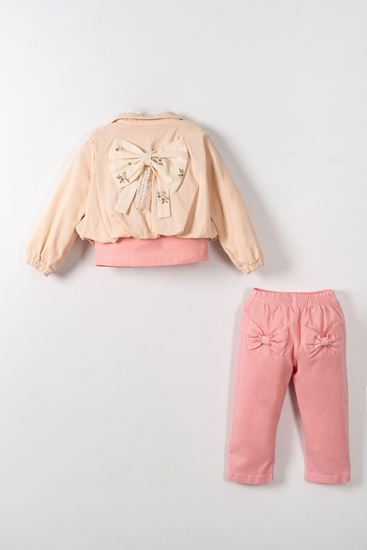 1-4 Yaş Mia Deluxe Kız Çocuk 3'Lü Takım-Pembe