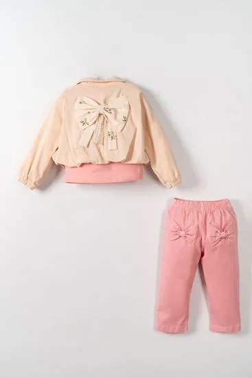 1-4 Yaş Mia Deluxe Kız Çocuk 3'Lü Takım-Pembe