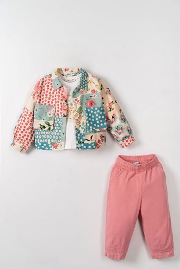 1-4 Yaş Sugar Mia Kız Çocuk 3'Lü Takım-Latte