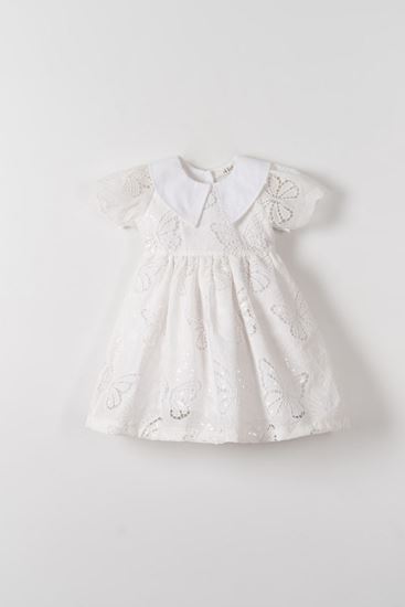 1-4 Yaş Angel Mia Kız Çocuk Elbise-Ekru