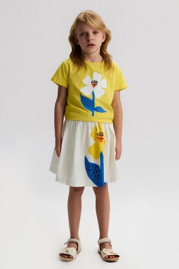 4-8 Yaş Maya Belle Kız Çocuk Takım-Sarı