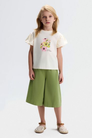 4-8 Yaş Sunny Lily Kız Çocuk Takım-Latte