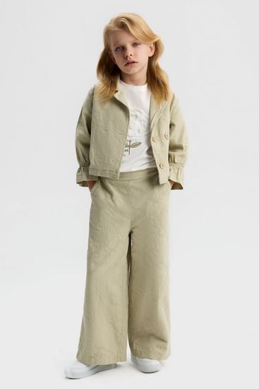 4-8 Yaş Flower Cannes Kız Çocuk 3'Lü Takım-Haki