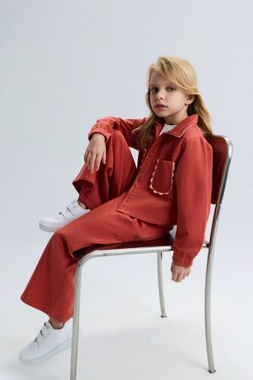 4-8 Yaş Funny Bella Kız Çocuk 3'Lü Takım-Kiremit