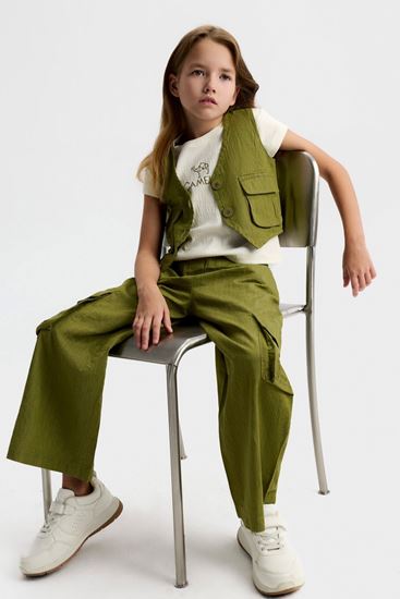 8-14 Yaş Cammelo Nova Kız Çocuk 3'Lü Takım-Haki