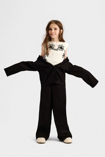 8-14 Yaş Alina Bloom Kız Çocuk 3'Lü Takım-Siyah