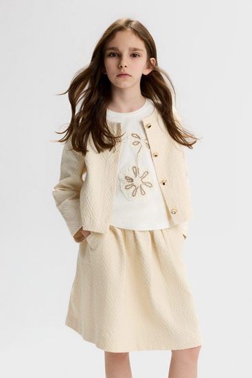 8-14 Yaş Little Luxe Kız Çocuk 3'Lü Takım-Latte