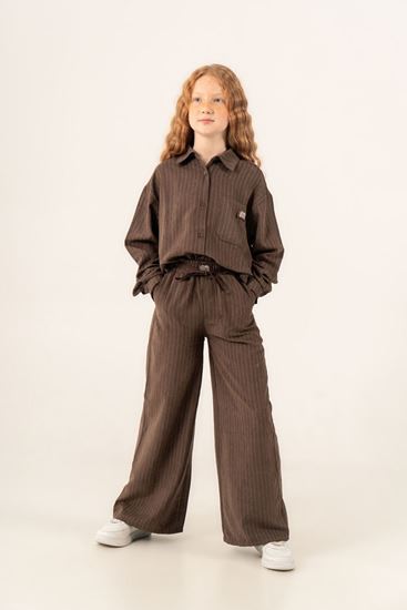 9-15 Yaş Premium Class Kız Çocuk Takım-Kahverengi