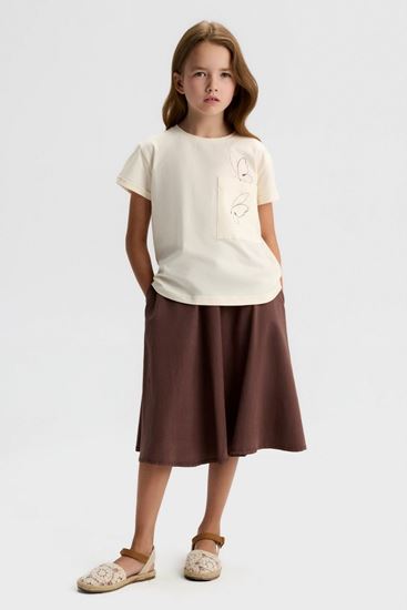 8-14 Yaş Butterfly Rana Kız Çocuk Takım-Latte