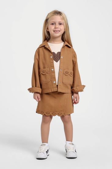 1-5 Yaş Berceste Rana Kız Çocuk 3'Lü Takım-Caramel