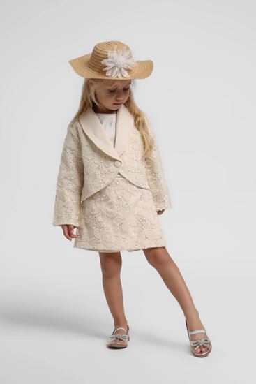 1-5 Yaş Pavlova Moderno Kız Çocuk 3'Lü Takım-Latte