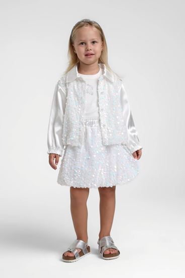 1-5 Yaş Baby Luna Kız Çocuk Takım-Ekru