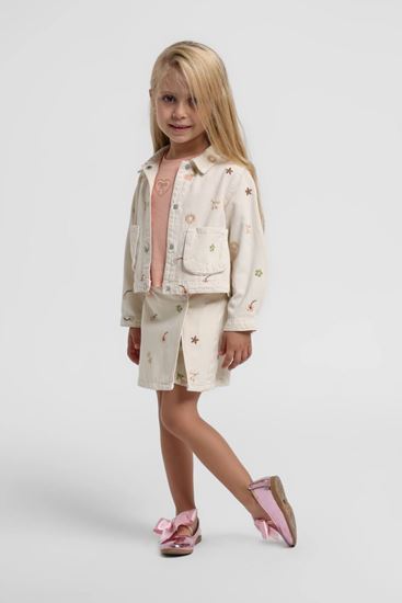 1-5 Yaş Cotto Daisy Ribbon Kız Çocuk 3'Lü Takım-Latte