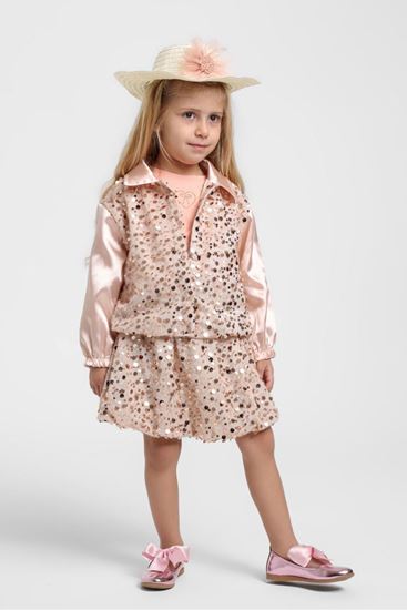 1-5 Yaş Baby Luna Kız Çocuk Takım-Somon