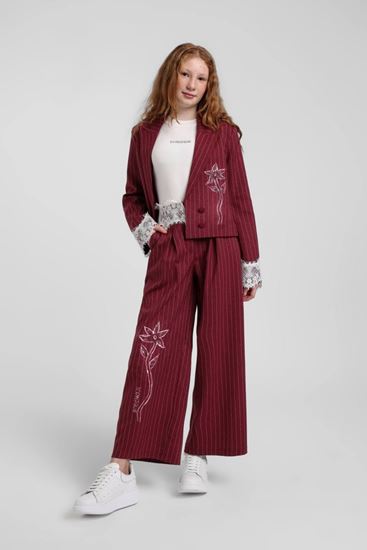 10-14 Yaş Nişantaşı Soft Kız Çocuk 3'Lü Takım-Bordo