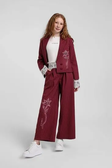 10-14 Yaş Nişantaşı Soft Kız Çocuk 3'Lü Takım-Bordo